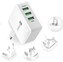 CONNECT IT Nomad2 WorldTravel nabíjací adaptér 3xUSB-A, 24W, biely