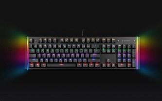 GEMBIRD klávesnice B-UMW-01, herní, optické spínače, USB, drátová, RGB, US layout