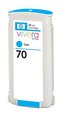 HP 70 Cyan DJ Ink Cart, 130 ml, C9452A