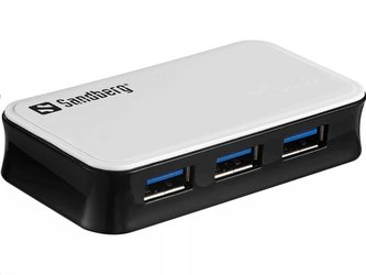 Sandberg USB 3.0 HUB, porty 4, stříbrná