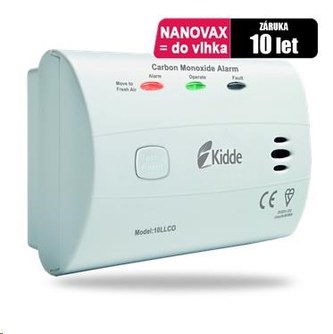 Kidde 10LLCO Detektor CO odolný proti vlhkosti