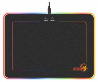 GENIUS podložka pod myš GX GAMING GX-Pad 600H RGB/ 350 x 250 x 5,5 mm/ tvrdá/ USB/ RGB podsvícení