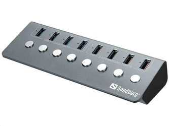 Sandberg USB 3.0 Hub, 4x data + 4x nabíjení