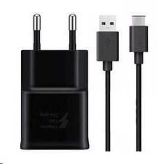 Samsung síťová nabíječka EP-TA20EBE + EP-DG950CBE, USB-C, černá