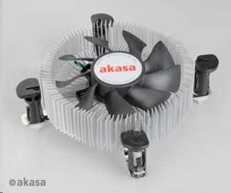 AKASA chladič CPU AK-CCE-7106HP pro Intel  LGA 775 a 115x, 75mm PWM ventilátor, pro mini ITX a micro ATX skříně