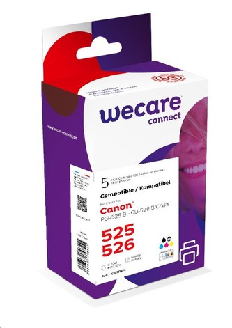 WECARE ARMOR cartridge pro CANON iP 4850 Sada černá/black+C+M+Y+K (PGI-525+CLI-526B/C/M/Y) 1x20ml/ 4x10,5ml