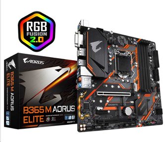 GIGABYTE MB Sc LGA1151 B365M AORUS ELITE rev 1.0, Intel B365, 4xDDR4, VGA, mATX