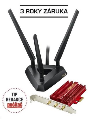 ASUS PCE-AC68 Dvoupásmový bezdrátový PCI-E adaptér AC1900 s podporou 802.11ac ASUS PCE-AC68 Dvoupásmový bezdrátový PCI-E adaptér AC1900 s podporou 802.11ac