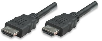 MANHATTAN kabel HDMI s Ethernetem, HEC, ARC, 3D, 4K, stíněný, 3m, Black