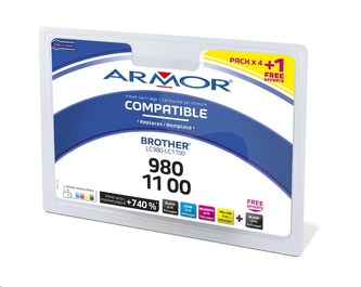 ARMOR cartridge pro BROTHER DCP-145C, JUMBO, 2BK+1C+1M+1Y