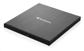 VERBATIM externí mechanika Ultra HD 4K Blu-ray External Slimline Writer (USB 3.1, USB-C) + zdarma 25GB MDISC