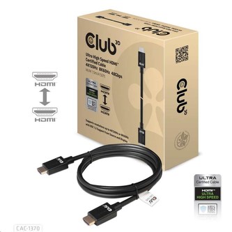 Club3D Adaptér HDMI 4K120Hz, 8K60Hz, 48Gbps (M/M 1,5 m/4,92 ft)