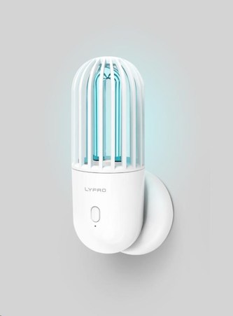 LYFRO Hova Ultra přenosná UVC dezinfekční lampa - bílá