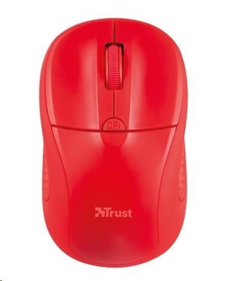 TRUST Myš Primo Wireless Mouse - červená, USB, bezdrátová