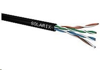 Inštalačný kábel Solarix vonkajší UTP, Cat5E, drôt, PE, box 305m SXKD-5E-UTP-PE