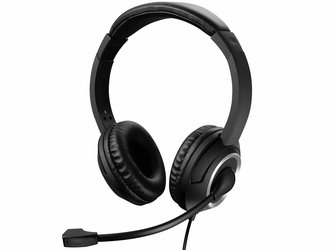 Sandberg náhlavní souprava Chat s mikrofonem, 3,5 mm jack, stereo, černá
