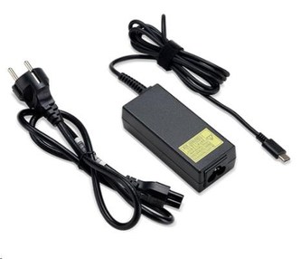 ACER ADAPTER 45W TYPE C APS612 LF BLACK PD2.0, EU POWER CORD (RETAIL PACK)