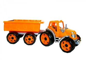Traktor s vlekom plast 53cm na voľný chod