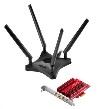ASUS PCE-AC88 Wireless AC3100 PCI-E card ASUS PCE-AC88 Wireless AC3100 PCI-E card
