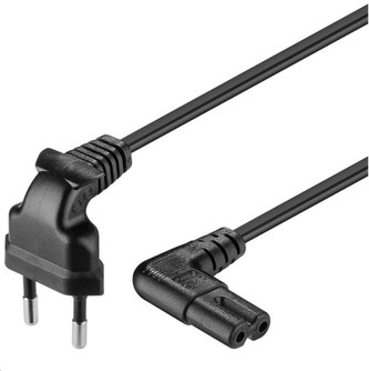 PREMIUMCORD Kábel sieťový 230V k magnetofónu so zahnutými konektormi 3m
