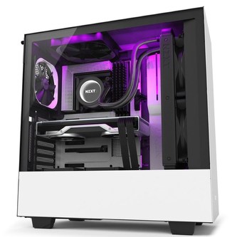 NZXT skříň H510i / ATX / průhledná bočnice / USB 3.0 / USB-C 3.1 / RGB LED / Smart case s intel. funkcemi / bílá
