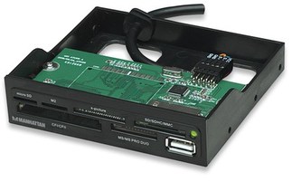MANHATTAN Čtečka paměťových karet, 60 v 1, USB 2.0, černá, 3,5\" interní