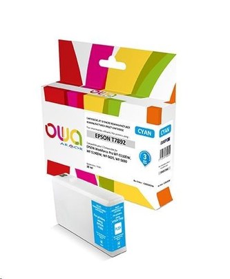 OWA Armor cartridge pro EPSON REMAN. T7892, 38ml, T789240, modrá/cyan