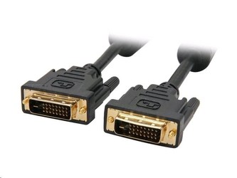 C-TECH Kábel DVI-DVI, M/M, 1,8m DVI-D, dual link, tienený