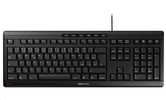 CHERRY klávesnice STREAM, drátová, USB, CZ+SK layout, černá