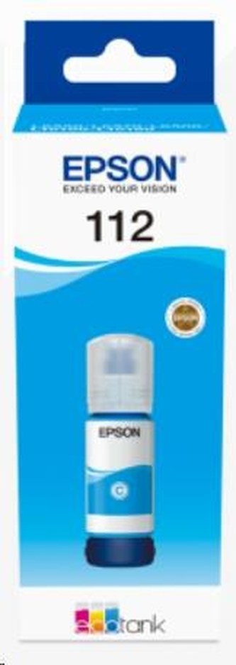 EPSON ink bar 112 EcoTank Pigment Cyan ink bottle