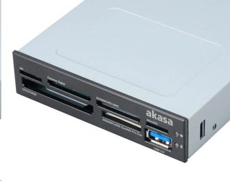 AKASA čtečka karet AK-ICR-07U3 do 3.5\", 6-slotová, 1x USB 3.0