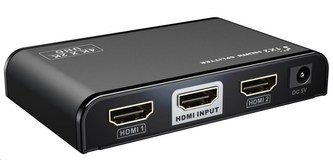 PREMIUMCORD HDMI 2.0 splitter 1-2 porty, 4K x 2K/60Hz, FULL HD, 3D, černý PREMIUMCORD HDMI 2.0 splitter 1-2 porty, 4K x 2K/60Hz, FULL HD, 3D, černý