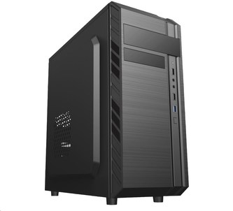 EUROCASE skriňa ML X501 EVO black, 1x USB 3.0, 2x USB 2.0, audio, bez zdroja