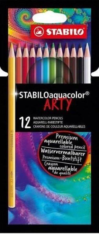 STABILOaquacolor 12 ks Kartónové Pouzdro \"ARTY\"