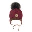 Kojenecká zimní čepička New Baby Great bordó - velikost 2-4 roky