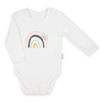 Kojenecké body s dlouhým rukávem Nicol Rainbow - velikost 86 (12-18m)