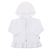 Semišková mikinka s kapucí New Baby Baby bílá - velikost 80 (9-12m)