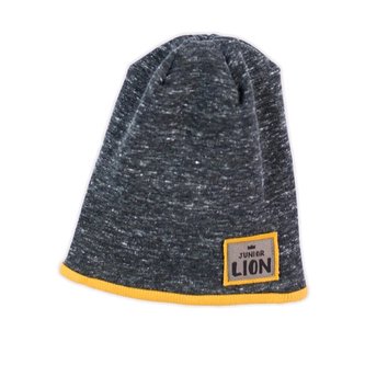 Kojenecká čepička Nicol Prince Lion melírovaná šedá - velikost 92/98