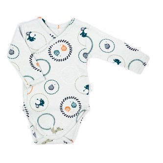 Kojenecké bavlněné body s bočním zapínáním Nicol Fox Club - velikost 56 (0-3m)