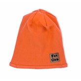 Kojenecká bavlněná čepička Nicol Fox Club oranžová - velikost 92/98