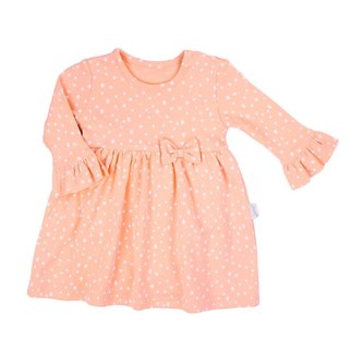 Kojenecké šatičky-body s dlouhým rukávem Nicol Rainbow růžové - velikost 86 (12-18m)