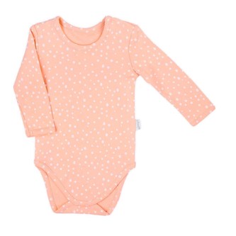 Kojenecké body s dlouhým rukávem Nicol Rainbow růžové - velikost 86 (12-18m)