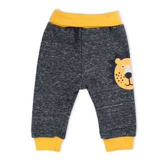 Kojenecké bavlněné tepláčky Nicol Prince Lion melírované šedé - velikost 80 (9-12m)