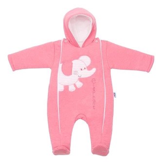 Zimní kombinézka New Baby Winter Elephant růžová - velikost 68 (4-6m)