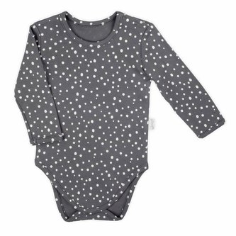 Kojenecké body s dlouhým rukávem Nicol Rainbow šedé - velikost 68 (4-6m)