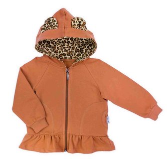 Kojenecká mikinka s kapucí Nicol Mia hnědá - velikost 92 (18-24m)