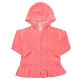 Semišková mikinka s kapucí New Baby Baby růžová - velikost 62 (3-6m)