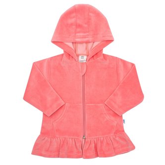 Semišková mikinka s kapucí New Baby Baby růžová - velikost 62 (3-6m)