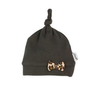 Dívčí čepička Nicol Mia tmavě hnědá - velikost 62 (3-6m)