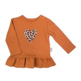 Kojenecké bavlněné tričko Nicol Mia hnědé - velikost 74 (6-9m)